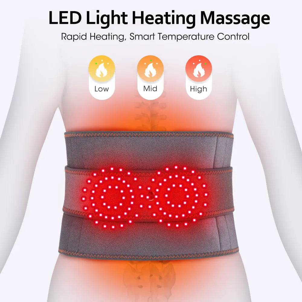 Electric Heating Waist Massager Hot Compress Brace Belt Back Relax