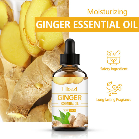 30ml Ginger Essential Oil for Scalp Care Eyelashes Nail Care