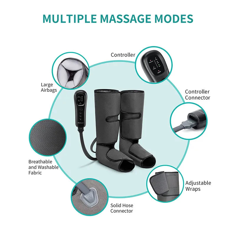 Air Leg Pressure Massage for Blood Circulation and Relaxation Lymphatic Drainage