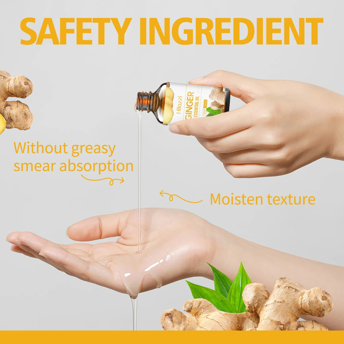 30ml Ginger Essential Oil for Scalp Care Eyelashes Nail Care
