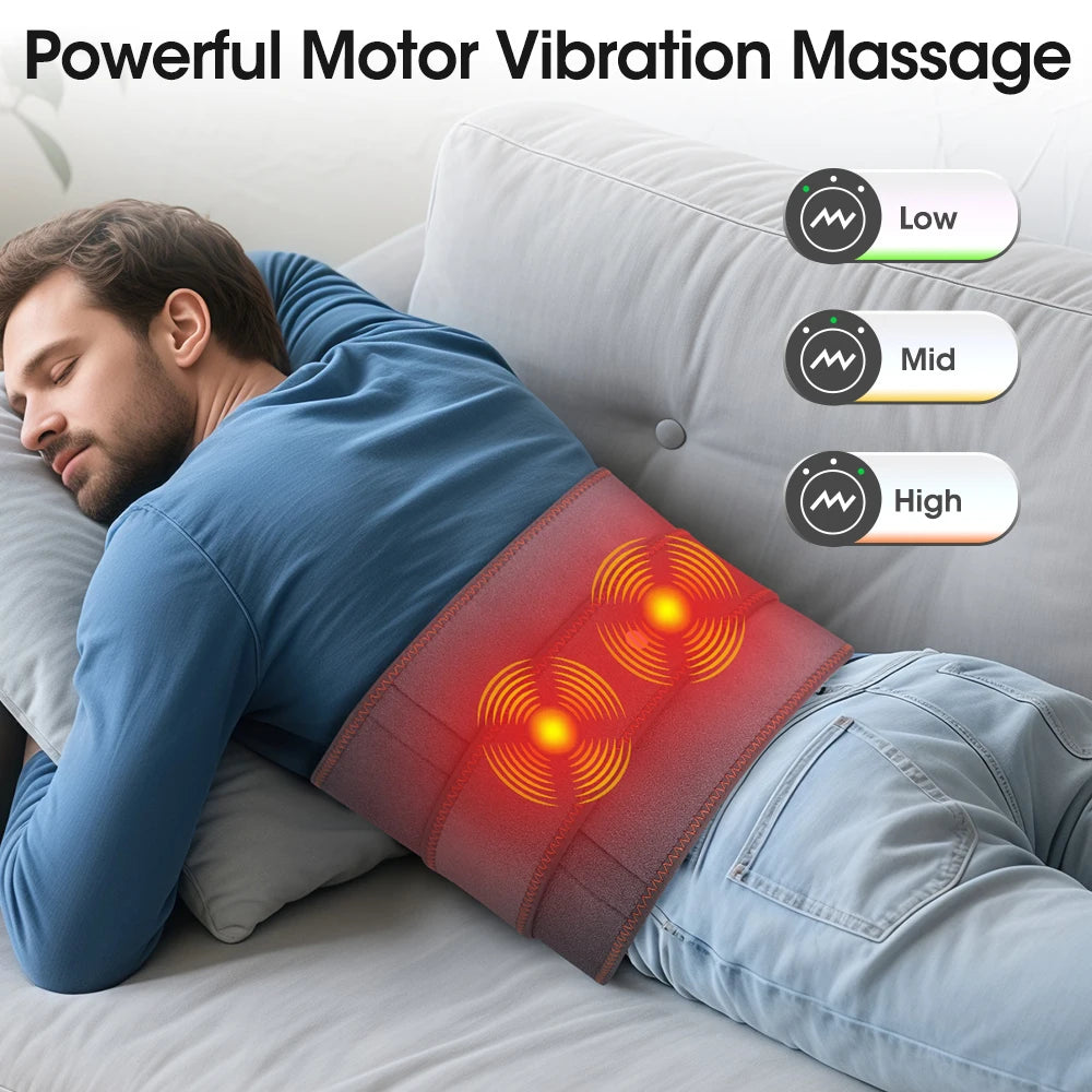Electric Heating Waist Massager Hot Compress Brace Belt Back Relax