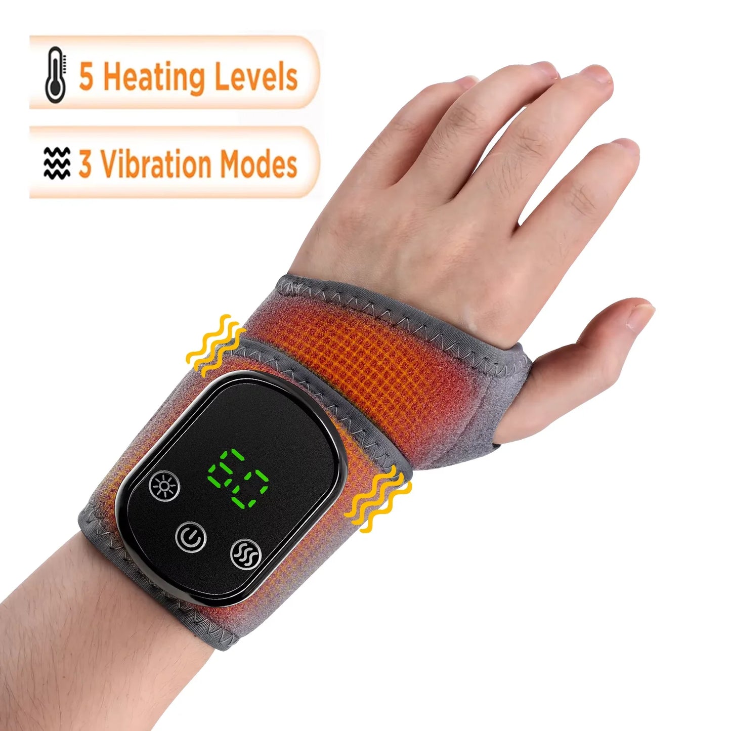 Electric Heating Wrist Guard 5 Levels Hot Compress Massage